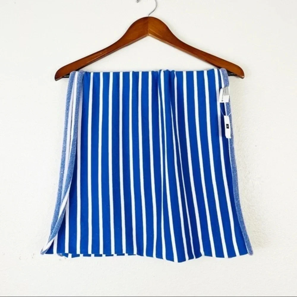 GAP NEW‎ Blue Cotton Stripe Scarf OS